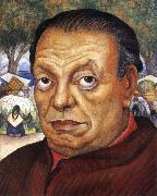 Diego Rivera Self-Portrait oil